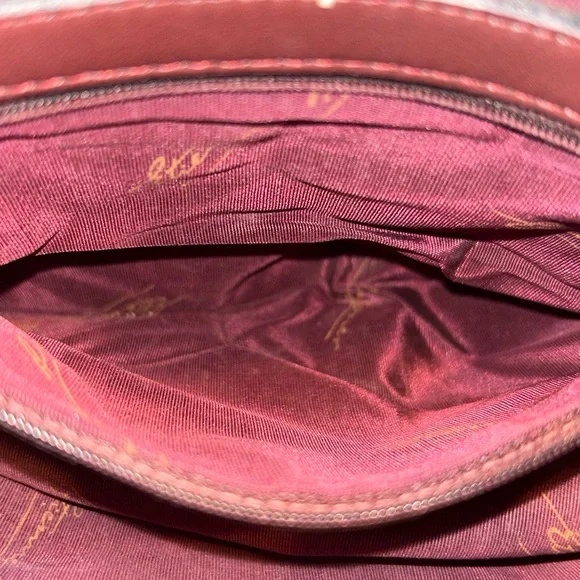 VTG 70’s Etienne Aigner Leather Burgundy Wine Crossbody Adjustable Strap Purse - Picture 5 of 8